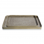 Bazaar Serving Tray Set/2 Ash