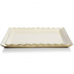 Bazaar Scallop Square Tray Set/2 Cream