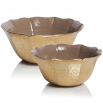 Bazaar Lotus Bowl Set/2 Truffle