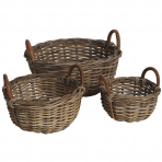 Corbeille Handle Baskets Set/3