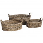 Corbeille Oval Baskets Set/3 Natural