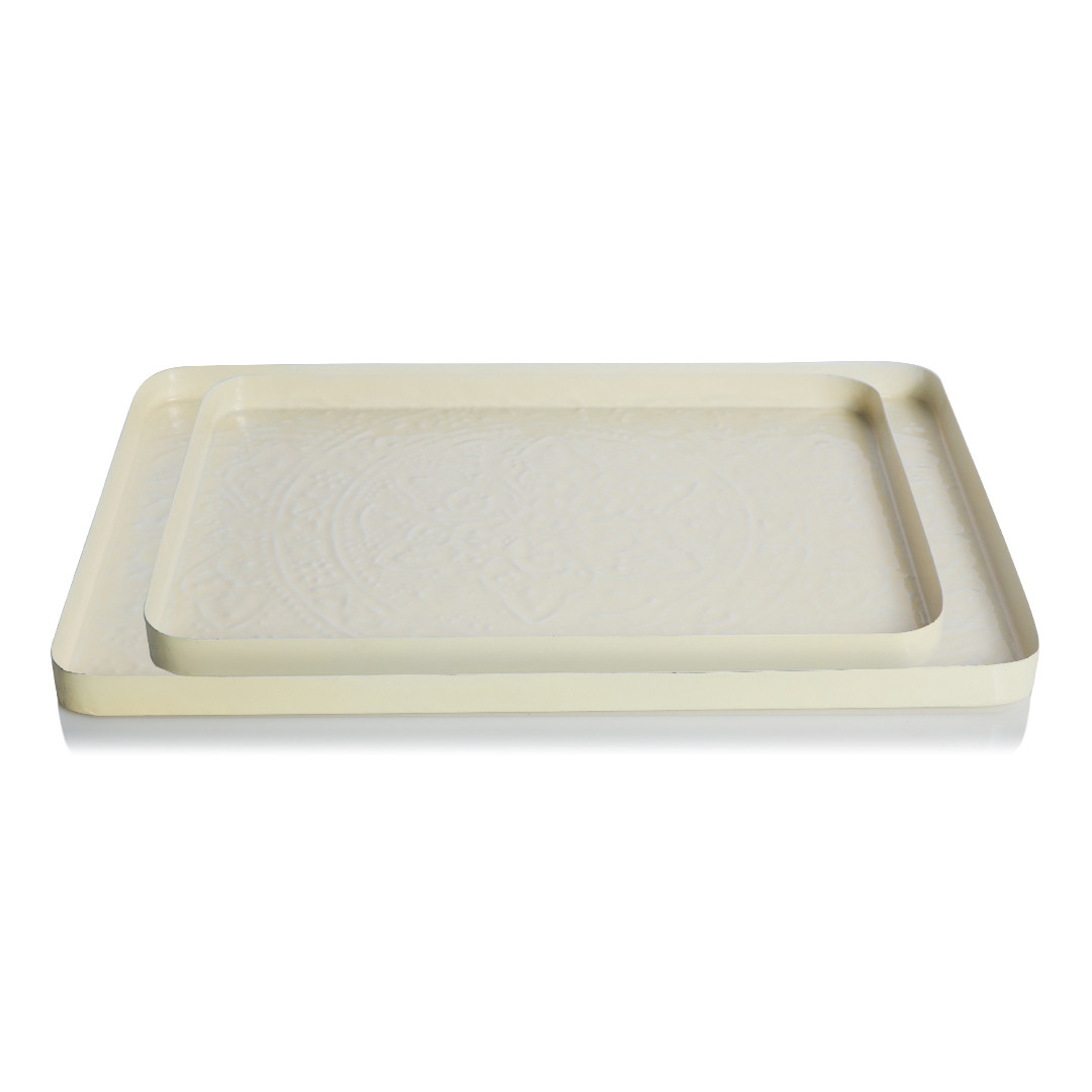 Bazaar Serving Tray Set/2 Milk