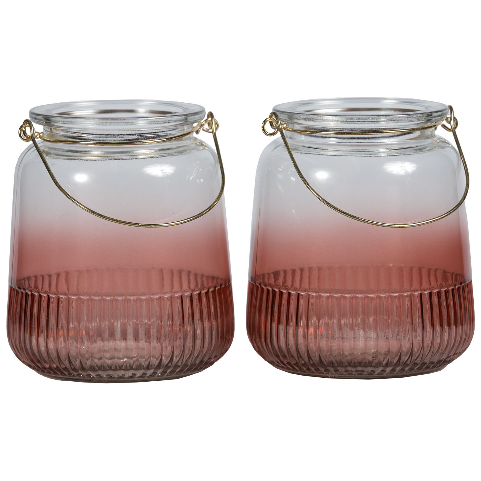 Lune Sunlight Candleholders Sml Set/2 Rose
