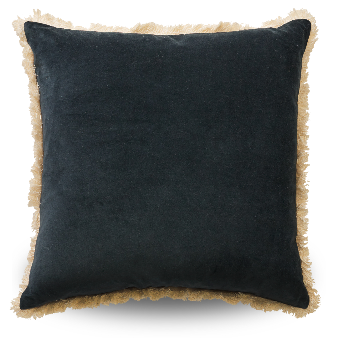 Mansour Fringe Cushion Cover Midnight