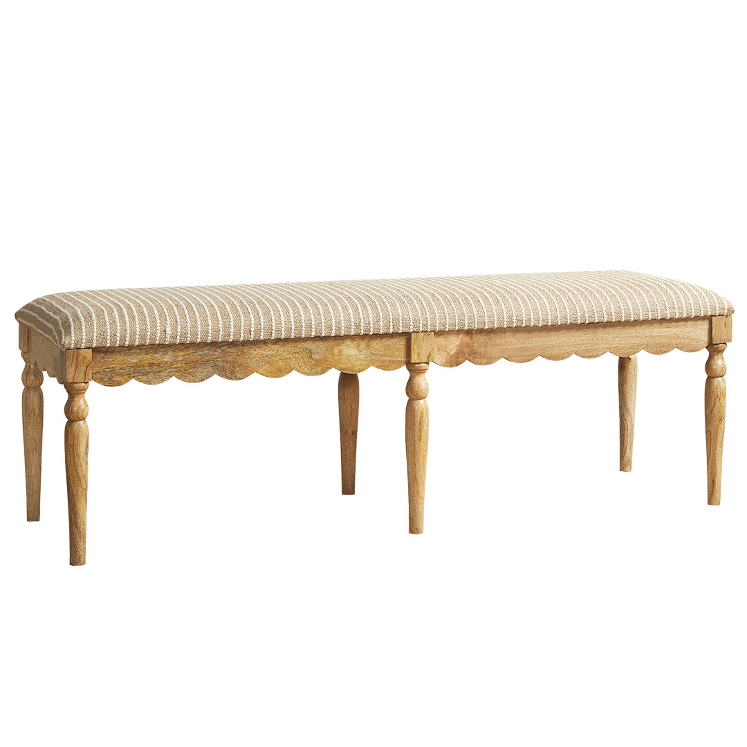 Mayfair Ottoman Natural Stripe
