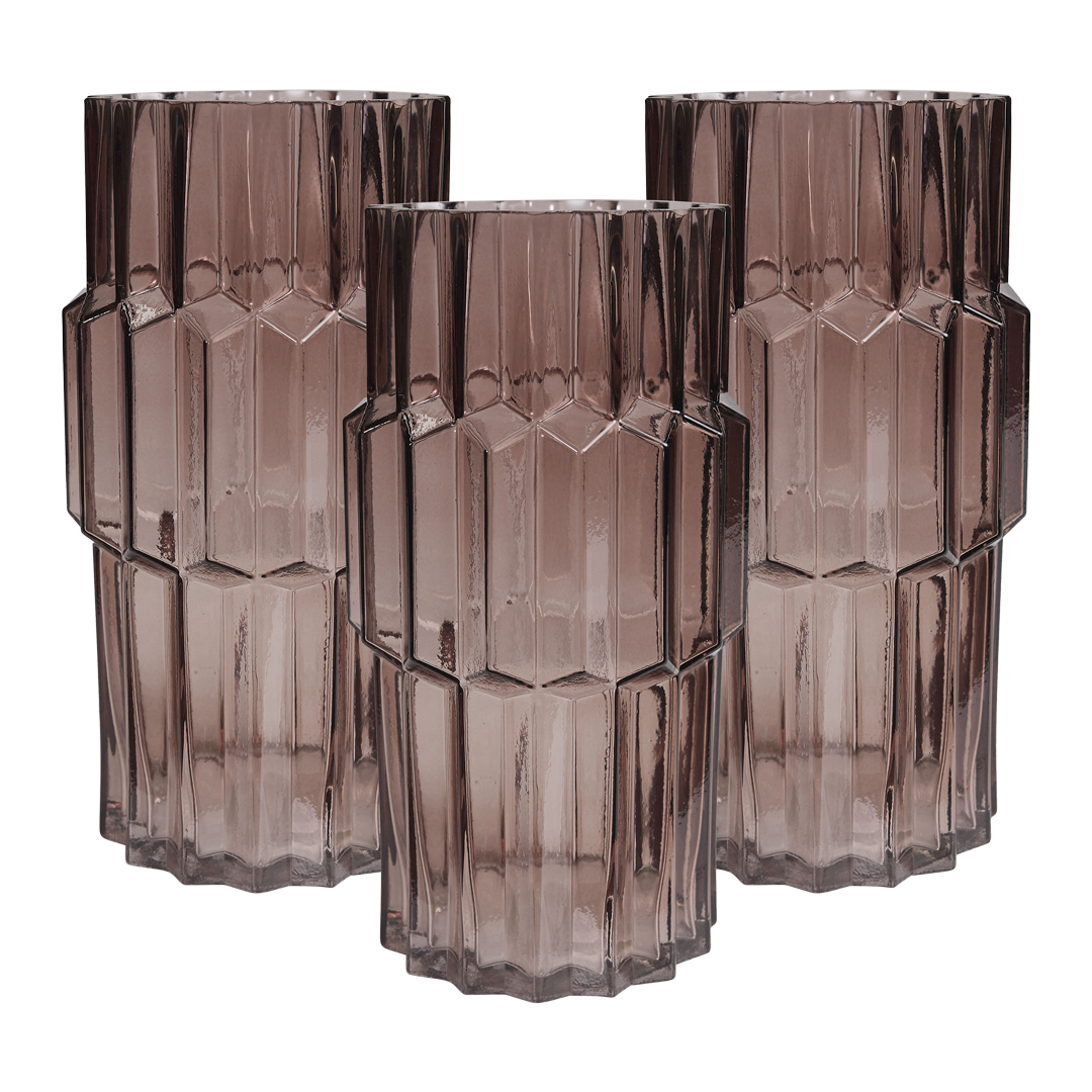 Lune Deco Vases Amethyst Set/3 Lrg