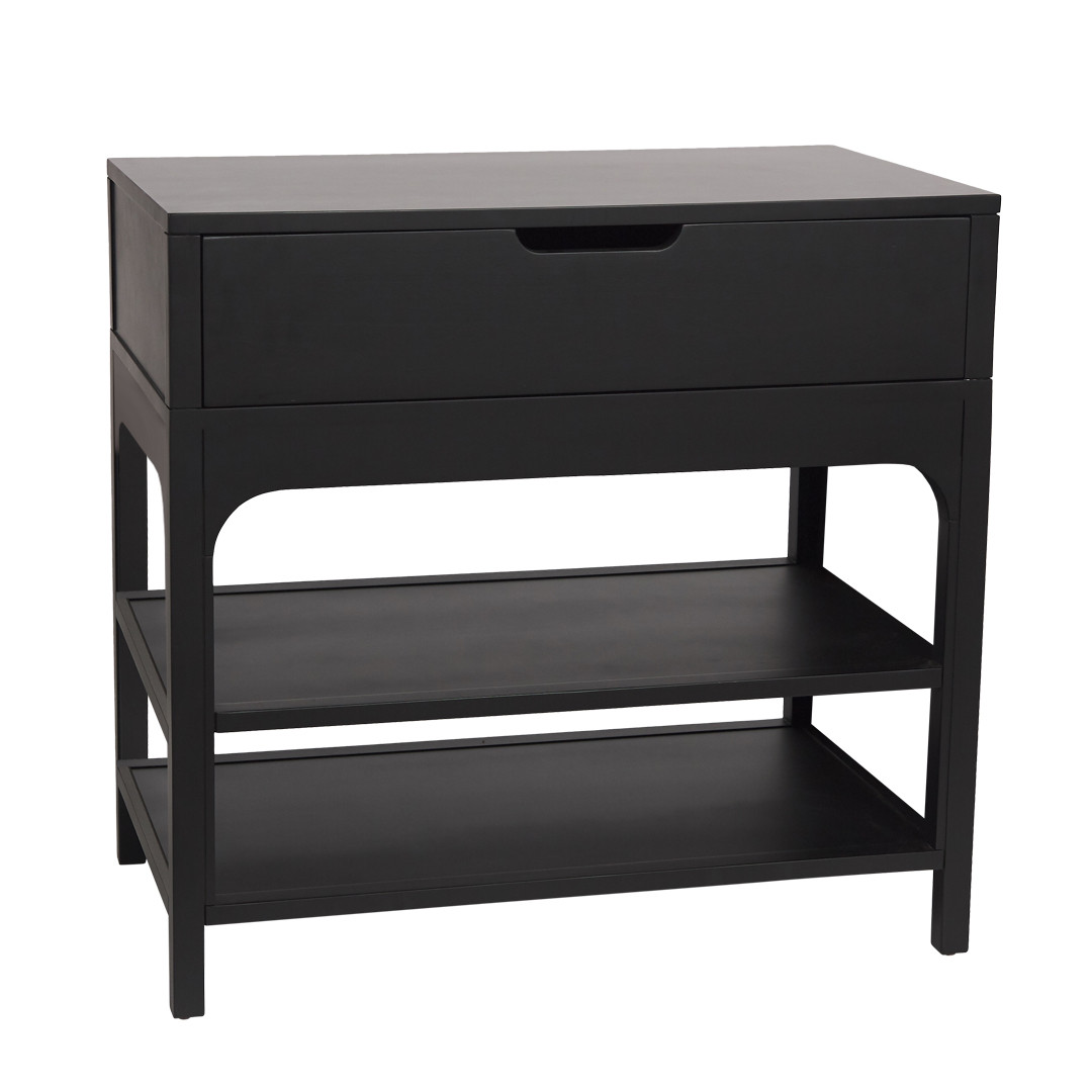 Arco Large Bedside Table Black